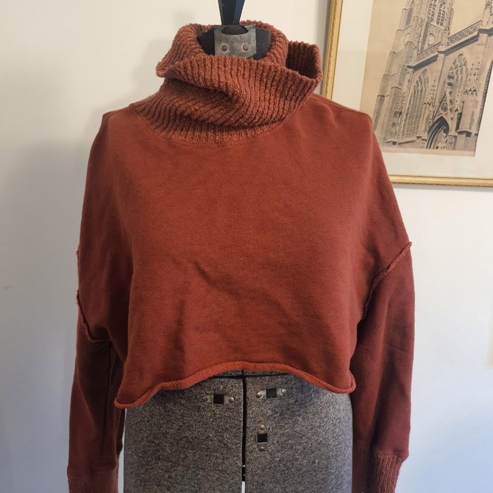 Free People Slouch Crop Turtle Neck - Picture 2 of 5